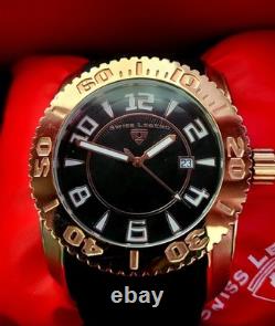 Rare Vintage Swiss Legend Commander Mens Dive Watch In Box