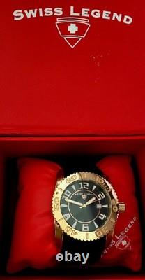 Rare Vintage Swiss Legend Commander Mens Dive Watch In Box