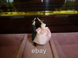 Rare Vintage Swiss MAPSA Dancing Ballerina Musical Jewelry Box Automaton