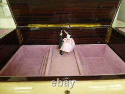 Rare Vintage Swiss MAPSA Dancing Ballerina Musical Jewelry Box Automaton