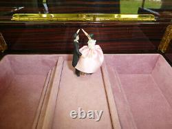 Rare Vintage Swiss MAPSA Dancing Ballerina Musical Jewelry Box Automaton