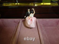 Rare Vintage Swiss MAPSA Dancing Ballerina Musical Jewelry Box Automaton