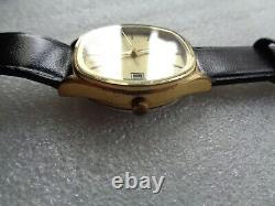 Rare Vintage Swiss Made Gold Plated Nivada Popularis Men's Automatic Wristwatch