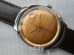 Rare Vintage Swiss Made Golden Dial Fortis Trueline Mens Automatic Watch