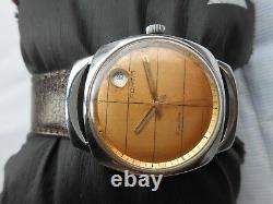 Rare Vintage Swiss Made Golden Dial Fortis Trueline Mens Automatic Watch