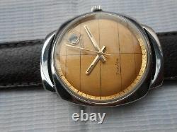 Rare Vintage Swiss Made Golden Dial Fortis Trueline Mens Automatic Watch