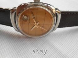 Rare Vintage Swiss Made Golden Dial Fortis Trueline Mens Automatic Watch
