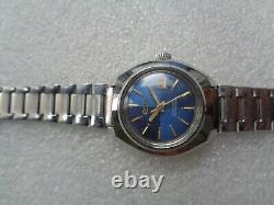 Rare Vintage Swiss Made Oris Blue Dial Ladies Hand-Winding Mechanical Wristwatch