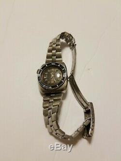 Rare Vintage Swiss Made Prince Squale Diving Watch All Stainless Steel