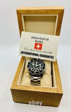Rare Vintage Swiss Made Zeno Army Diver Men's Watch With US Navy Seals Trident