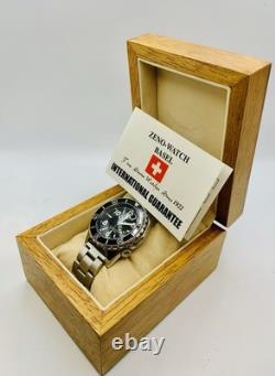 Rare Vintage Swiss Made Zeno Army Diver Men's Watch With US Navy Seals Trident