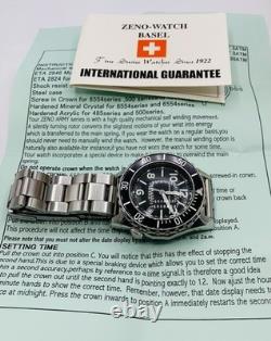 Rare Vintage Swiss Made Zeno Army Diver Men's Watch With US Navy Seals Trident