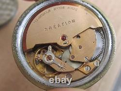 Rare Vintage Swiss Men's Watch CREATIONLUXOMATIC ROTOR 25J DOUBLE CASED-Woks