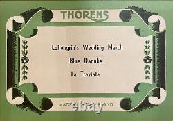 Rare Vintage Swiss Music Box THORENS Wedding March, Blue Danube & La Traviata