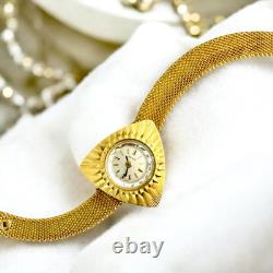 Rare Vintage Swiss Nivada Gold-Plated Modernist Watch 70016