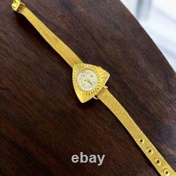 Rare Vintage Swiss Nivada Gold-Plated Modernist Watch 70016