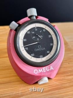 Rare Vintage Swiss Omega Manual Winding Stopwatch With Original Omega Box