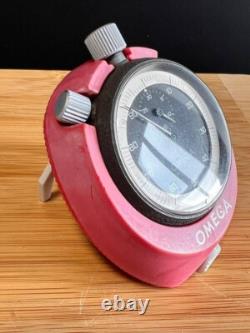 Rare Vintage Swiss Omega Manual Winding Stopwatch With Original Omega Box