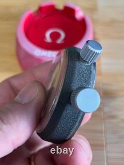 Rare Vintage Swiss Omega Manual Winding Stopwatch With Original Omega Box