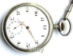 Rare Vintage Swiss Pocket Watch Nice Working And Looking