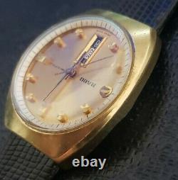 Rare Vintage Swiss Rado 1977 Marco Polo 25 Jewels Auto Triple Date & New Band