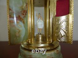 Rare Vintage Swiss Reuge Dancing Ballerina Music Box Carousel Items Holder