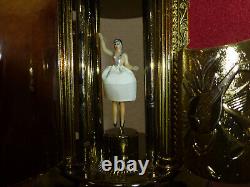 Rare Vintage Swiss Reuge Dancing Ballerina Music Box Carousel Items Holder