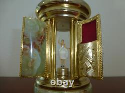 Rare Vintage Swiss Reuge Dancing Ballerina Music Box Carousel Items Holder