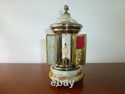 Rare Vintage Swiss Reuge Dancing Ballerina Music Box Carousel Items Holder