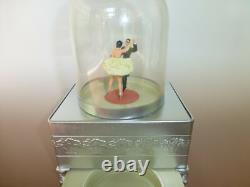 Rare Vintage Swiss Reuge Dancing Music Box Automaton Musical Storage Metal Case