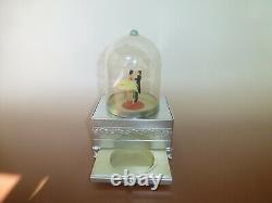 Rare Vintage Swiss Reuge Dancing Music Box Automaton Musical Storage Metal Case