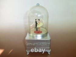 Rare Vintage Swiss Reuge Dancing Music Box Automaton Musical Storage Metal Case