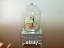 Rare Vintage Swiss Reuge Dancing Music Box Automaton Musical Storage Metal Case