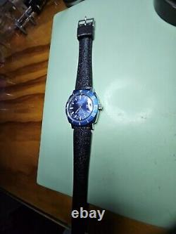 Rare & Vintage Swiss Seawatch Diver Watch WithDate In Blue