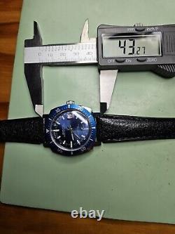 Rare & Vintage Swiss Seawatch Diver Watch WithDate In Blue