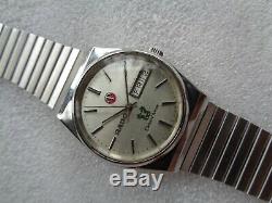 Rare Vintage Swiss Ss Rado Green Horse Day & Date Gents Automatic Wristwatch