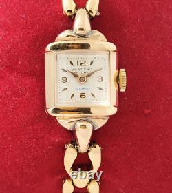 Rare Vintage Swiss WESTEND SECUNDUS Hand Wind Women's Watch 20 Micron GP 17J