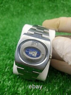 Rare Vintage TEVIOT WATCH Space Age Digital Jump Hour Automatic 70s Swiss