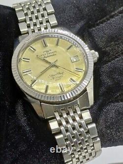 Rare Vintage Technose Star Chief Automatic 30 Jewels 200m Swiss Watch Men 1970