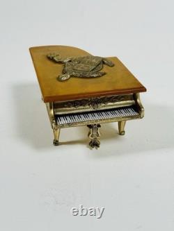 Rare Vintage Thorens Swiss-Made Grand Piano Music Box with Jewelry Compartment