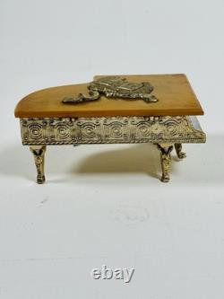 Rare Vintage Thorens Swiss-Made Grand Piano Music Box with Jewelry Compartment