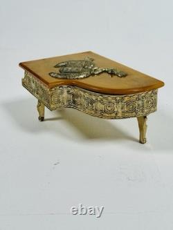 Rare Vintage Thorens Swiss-Made Grand Piano Music Box with Jewelry Compartment