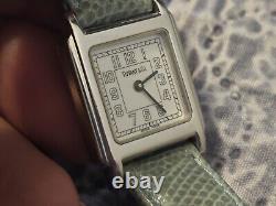 Rare Vintage Tiffany & Co Stainless Steel Swiss Made Square Quartz Ladies Watch