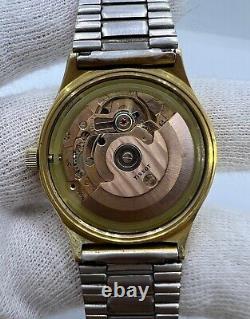 Rare Vintage Tissot Day-Date Gold Plated Automatic Swiss Wrist Watch