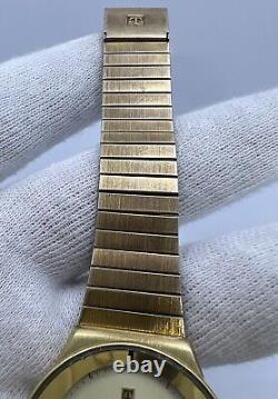 Rare Vintage Tissot Day-Date Gold Plated Automatic Swiss Wrist Watch