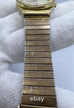 Rare Vintage Tissot Day-Date Gold Plated Automatic Swiss Wrist Watch