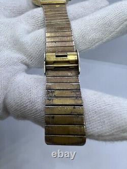 Rare Vintage Tissot Day-Date Gold Plated Automatic Swiss Wrist Watch