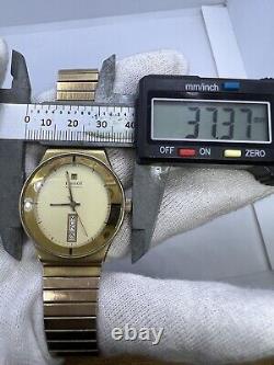 Rare Vintage Tissot Day-Date Gold Plated Automatic Swiss Wrist Watch