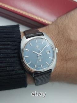 Rare Vintage Tissot Seastar Automatic Men's Watch Blue Dial, 1970s Swiss Made