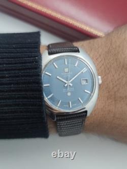 Rare Vintage Tissot Seastar Automatic Men's Watch Blue Dial, 1970s Swiss Made